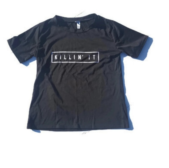 Jin Fang Rong Tops - 🌻Host Pick🌻 Black "Killin It" Tee Shirt